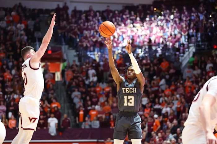 Georgia Tech guard Miles Kelly vs Virginia Tech